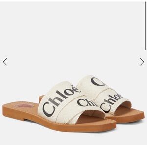 CHLOE Woody Flat Logo Ribbon Sandals  (Size 38 NIB w Dustbag Authentic